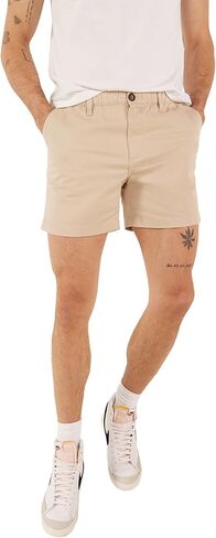 Chubbies Chino Shorts Men 5.5 Inch - Mens Shorts Casual with Elastic Waistband, Side and Back Pockets, Stretch Cotton Blend in Kuwait