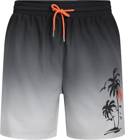 ODIZLI Short Swim Trunks Men: Hawaii Swimwear Beach Shorts with Pockets Adjustable Drawstring Mens Board Shorts in Kuwait