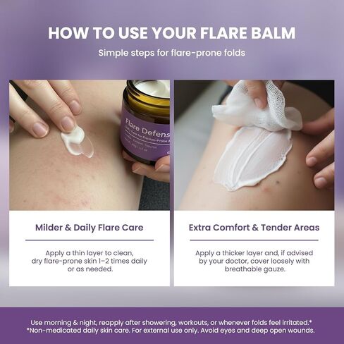 Hidradenitis Suppurativa Flare Defense Balm Cooling Formula: Daily Protection for Flare-Prone, Bump-Prone, Friction-Prone Skin – Non-Greasy, Non-Staining (2 Ounce (Pack of 2)) in Saudi Arabia