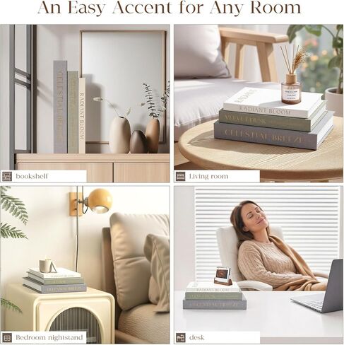 Decorative Books for Home Decor, Set of 3 Linen Faux Book Boxes with Hidden Storage for Coffee Table, Bookshelf, Mantel, Entryway Decor, Photo Storage and Keepsake Box in Saudi Arabia