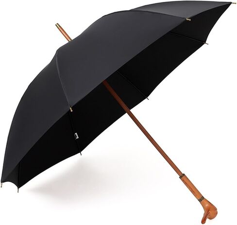 Solid wood duck head manual long handle umbrella for commuting rain or shine for daily travel(Navy blue) in Kuwait