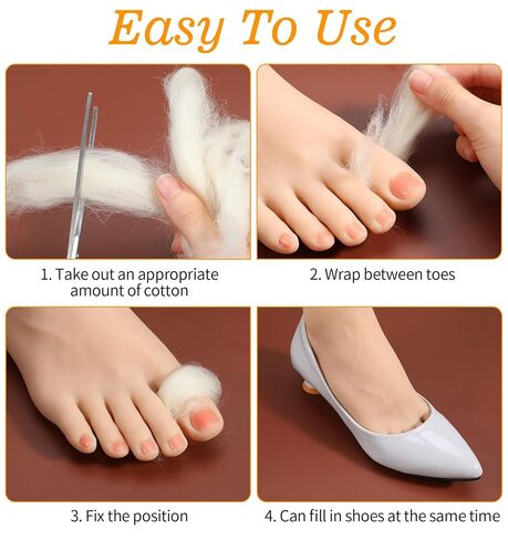 4 Pcs Lambswool Toe Separators, Soft Wool Cushions for Feet, Prevent Corns, Blisters, and Calluses, Comfortable Toe Protection for Women and Men in Saudi Arabia