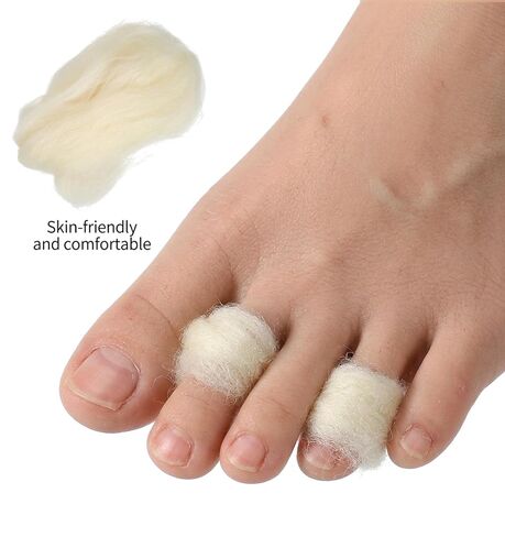 4 Pcs Lambswool Toe Separators, Soft Wool Cushions for Feet, Prevent Corns, Blisters, and Calluses, Comfortable Toe Protection for Women and Men in Saudi Arabia