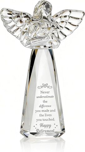 Engraved Crystal Angel Retirement Gift for Women - Inspirational Keepsake，6 Inch Retirement Keepsake for Coworker Colleague Friend Teacher Nurse (Never Underestimate The Difference You Made) in Saudi Arabia