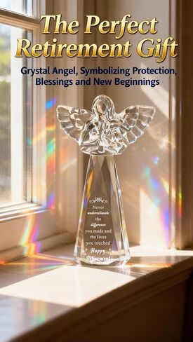 Engraved Crystal Angel Retirement Gift for Women - Inspirational Keepsake，6 Inch Retirement Keepsake for Coworker Colleague Friend Teacher Nurse (Never Underestimate The Difference You Made) in Saudi Arabia