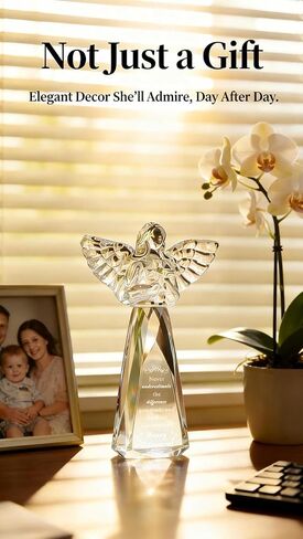 Engraved Crystal Angel Retirement Gift for Women - Inspirational Keepsake，6 Inch Retirement Keepsake for Coworker Colleague Friend Teacher Nurse (Never Underestimate The Difference You Made) in Saudi Arabia