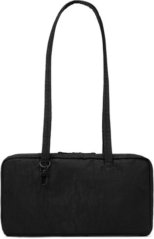 Lightweight Nylon Bowler Bag for Women, Casual East-West Shoulder Handbag Featuring Charm Loop, Everyday Tote Bag in Saudi Arabia