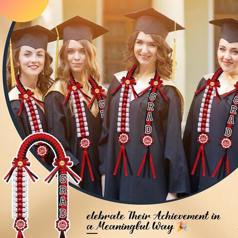 Yinder Graduation Leis 2026 Money Leis with Cash Holder 48 Inch Grad Ribbon Lei Class of 2026 Double Braided Necklace DIY Money Graduation Gift for Congrats Graduates Senior(Blue and White) in Kuwait