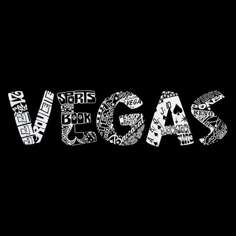LA POP ART Drawstring Word Art Backpack - Vegas - Black in Kuwait