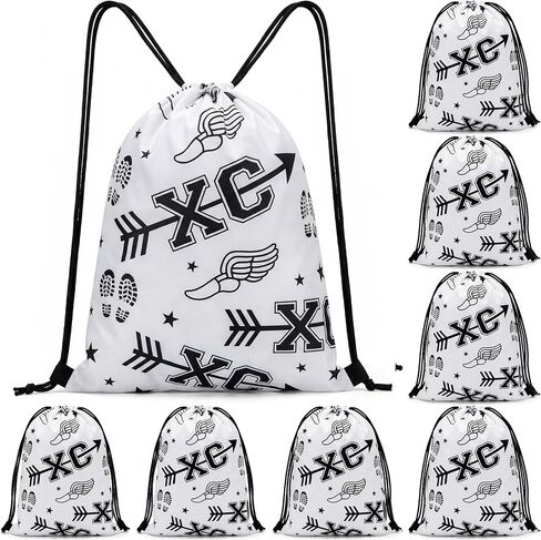 16 Pack Cross Country Drawstring Backpack Running Lover Gift, Track and Field Gifts for Team, Fitness, 13.4 x 16.9 in in Kuwait