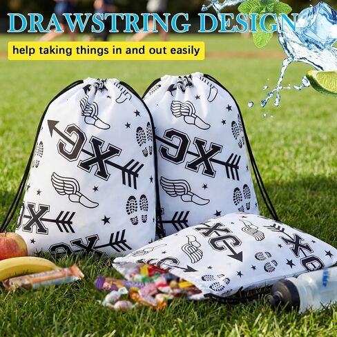 16 Pack Cross Country Drawstring Backpack Running Lover Gift, Track and Field Gifts for Team, Fitness, 13.4 x 16.9 in in Kuwait