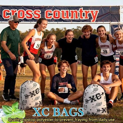 16 Pack Cross Country Drawstring Backpack Running Lover Gift, Track and Field Gifts for Team, Fitness, 13.4 x 16.9 in in Kuwait