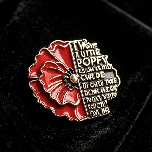 Memorial Day Pin for Men Women, Red Poppy Flower Enamel Lapel Red Friday Veterans Day Brooch Lest We Forget Hero Badge Honor and Remember Jewelry Accessory in Saudi Arabia