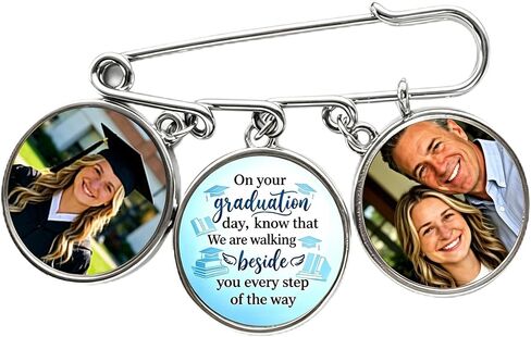 Custom Photo Memorial Pin Brooch with Angel Charm, Silver, Oval Filigree Frame, Keepsake Gift in Saudi Arabia