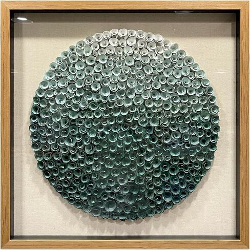 LIUZEYUE - Modern Abstract Wall Art Living Room Handmade Wood Flower 3D Wall Decoration Entrance Wall Decoration Green 23.6"x23.6" in Saudi Arabia