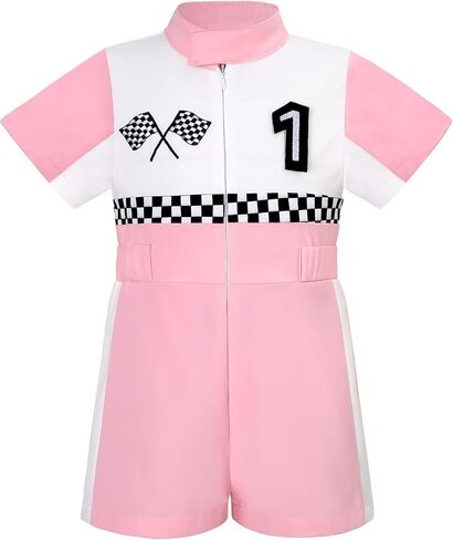 Infant Toddler Race Car Driver Romper Costume Baby Boys Girls 1st 2nd Birthday Outfit Jumpsuit Cake Smash Party in Saudi Arabia