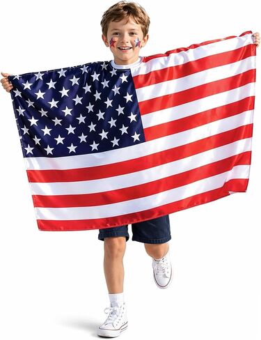 BAKUGOU America Flag Costume Kids Wearable US Flag Cape Outfits Patriotic USA Flag Cape in Saudi Arabia