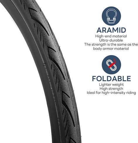 YUNSCM 2-PCS 700C Bike Tires 700x35C/37-622 60TPI and 700C Bike Tubes Schrader Valve with 2 Rim Strips Compatible with 700x33C 700x34C 700 x 35C 700x36C 700x37C Bike Tires and Tubes (W-3107) in Kuwait