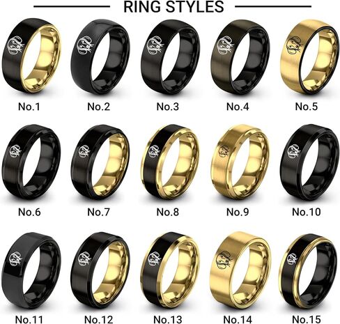 Gift for Dog Mom - Dachshund Ring - Brushed Polished - Personalized Custom Engraving - Anniversary Wedding - Tungsten Carbide - 8mm - Flat Dome Bevel - Men Women - Band - Gunmetal Black Yellow Gold in Kuwait
