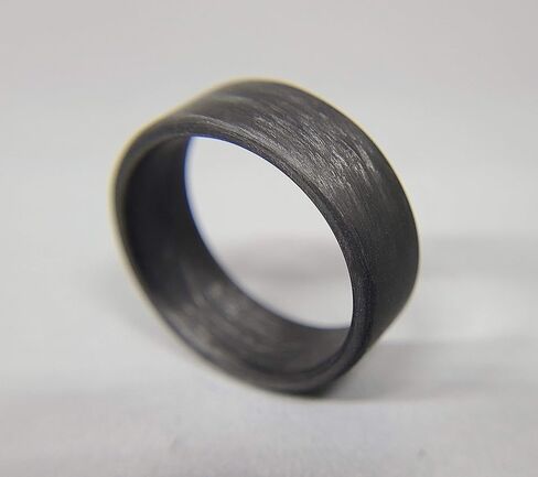 Full Carbon Fiber Ring, Matte Finish, Flat Black Band, Durable, Scratch Resistant, Waterproof, Sizes 4-16, Custom Band Widths, Made in the USA in Kuwait