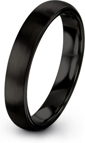 Tungsten Wedding Band Ring 4mm for Men Women Comfort Fit Gray Domed Round Polished in Saudi Arabia
