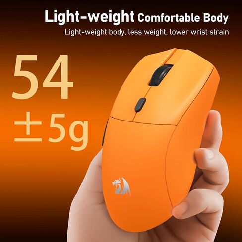 Redragon M816-PRO Wireless Gaming Mouse, 26K DPI Tri-Mode 61G Ultra-Light Mouse Gaming, RGB, 6 Full Programmable Buttons Mice, Software Support, 200Hrs Long Battery Life for PC, Mac in Kuwait