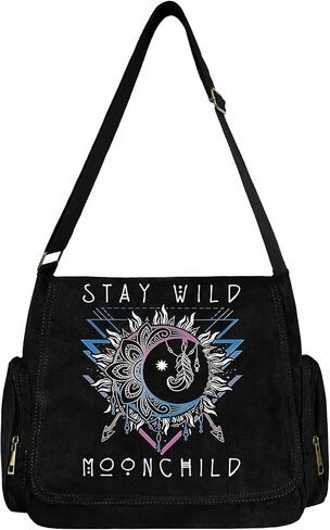 Pattern Messenger Bag Cute Suede Crossbody Bags Women/Men Shoulder Handbags Messenger Purses with Pockets in Saudi Arabia