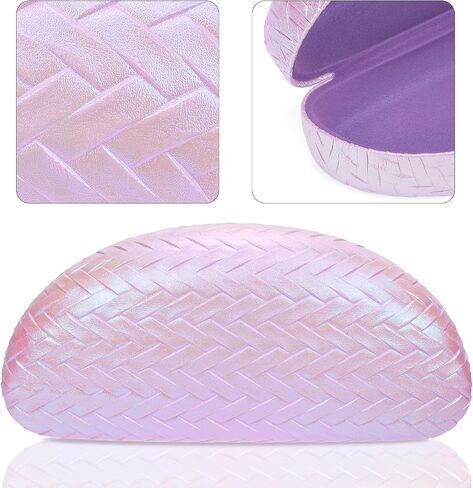 Linkidea Oversized Sunglasses Case, Large Frame Glasses Case for Sunglass, Eyeglasses Travel Bag Compatible with Rayban Square Shaped/Aviator Reverse/William Titanium (Pink) in Kuwait