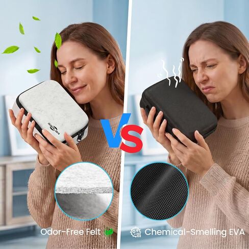SARLAR Carrying Case for Xreal 1S/One Pro/One/Xreal Air Series AR Glasses, Odorless Felt Hard Shell Organizer for Original Eyewear Case, Beam Pro, HDMI/USB-C Hub, Common eyeglasses, Travel and Storage in Kuwait