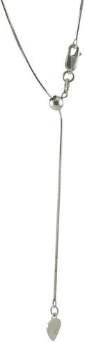 apop nyc Adjustable Sterling Silver Bolo Chain Necklace max length 22 inch in Saudi Arabia