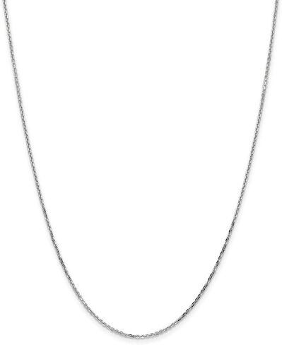 Roy Rose Jewelry 10k White Gold 1.4mm Diamond-cut Cable Chain ~ length: 20 inches in Kuwait