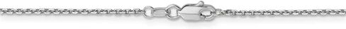 Roy Rose Jewelry 10k White Gold 1.4mm Diamond-cut Cable Chain ~ length: 20 inches in Kuwait