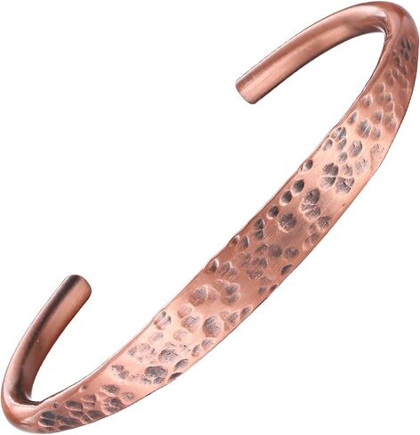 Pure Copper Bracelet – Copper Bracelet for Men & Women – 100% Solid, Raw & Uncoated Handmade Tibetan Cuff Bangle in Saudi Arabia