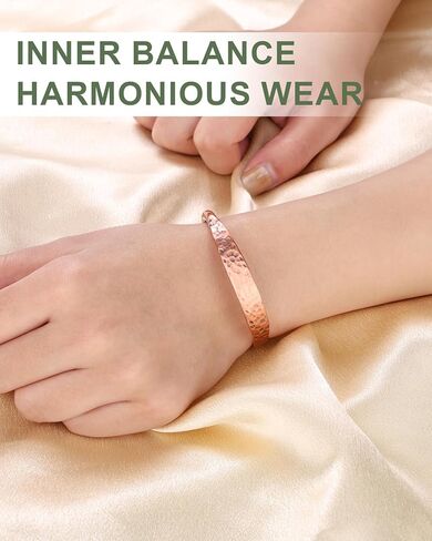 Pure Copper Bracelet – Copper Bracelet for Men & Women – 100% Solid, Raw & Uncoated Handmade Tibetan Cuff Bangle in Saudi Arabia