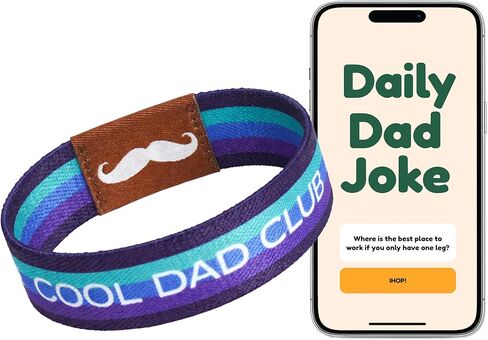 Scan Daily Dad Joke Bracelet Fathers Day Gift From Daughter, Son, Funny Dad Jokes Gifts, Coolest Father's Day Emergency Joke Stocking Stuffers, Coolest Interactive Gag Quirky Things For Grandpa in Saudi Arabia