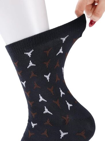 Forony Mens Dress Socks 6 Pair Combed Cotton Classic Patterns Comfort Nice Size 8-13 in Saudi Arabia