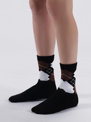 Forony Mens Dress Socks 6 Pair Combed Cotton Classic Patterns Comfort Nice Size 8-13 in Saudi Arabia