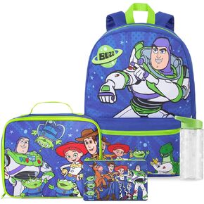 Get Trend Disney Toy Story Boys 4 Pc Backpack Set with Buzz Lightyear Lunch Bag Water Bottle Pencil Case, Gifts for Boys (Multi Buzz) in Saudi Arabia