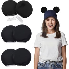 6Pcs Magnetic Mouse Ears for Hats, Mouse Ears Magnetic Ears For Caps Detachable Ear Clips, Hat Accessories Decor Gift for Baseball Caps, Trucker Hats, Hoodies in Saudi Arabia
