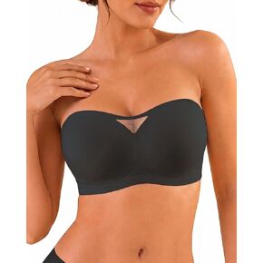 Women's Strapless Jelly Push Up Bra Wireless Seamless Bandeau Bras S-2XL in Kuwait