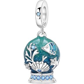 925 Sterling Silver Ocean Themed Charm - Assorted Sea Life Pendants & Beads for Bracelets in Saudi Arabia