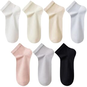 7pairs Women's Lightweight Mulberry Silk Short Socks Summer Cool,Breathable&Comfortable Daily Wear in Saudi Arabia