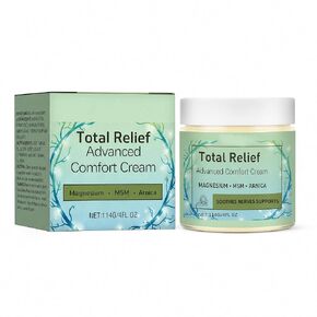 Total Relief Advanced Magnesium Cream-Joint Relief Cream with Magnesium,MSM & Arnica – Fast Absorbing,Non-Greasy Topical for Everyday Joint & Muscle Comfort，4Fl Oz in Saudi Arabia