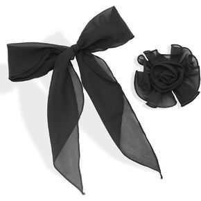 Scarf for Women, Ladies Neck Scarf with Removable Flower Lightweight Scarves for Party Casual Travel Dating in Kuwait