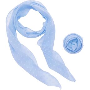 Polka Dots Scarf for Women, Removable Flower Womens Scarves Lightweight Neck Scarfs for Party Prom Date in Kuwait