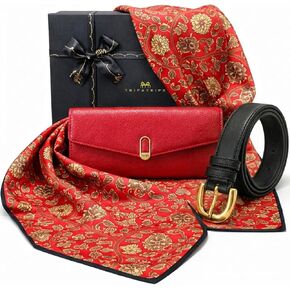 TRIPA TRIPS Gifts for Women – Birthday Gifts for Women - Luxury Gift Box with Genuine Leather Wallet & Belt, and 100% Silk Scarf for Her – Beautiful Gift for Mom, Wife, Teacher, Daughter, Sister in Saudi Arabia