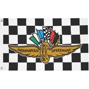 3×5 FT Indy 500 Indianapolis Motor Speedway Flag Black White Checkere Garage Flags for Bedroom Room Guys College Dorm Wall Poster Banner Tapestry Decor Racing Fan Gifts in Saudi Arabia