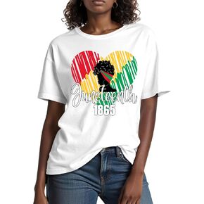 Juneteenth Shirts for Women Celebrate 1865 Freedom Tshirt Black History Tee Tops African American T-Shirt in Saudi Arabia