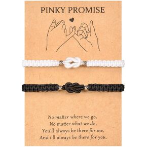 Pinky Promise Bracelet Love Knot Matching Couples Bracelets Jewelry Valentine's Day Gifts for Boyfriend Girlfriend Husband Wife in Saudi Arabia