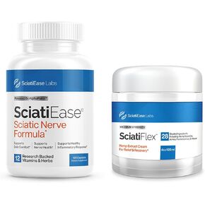 SciatiEase Sciatic Nerve Support Supplement Sciati Ease and SciatiFlex Bundle with Alpha Palm and Maximum Strength Sciatic Cream with Hemp and Arnica Extract in Saudi Arabia
